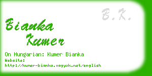 bianka kumer business card